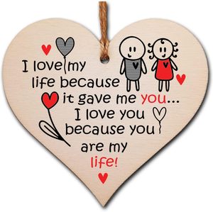 Etiqueta Colgante de Madera Ecológica con Grabado, Regalo Romántico para Enamorados, Tamaño y Diseño Personalizables - Product Image 2