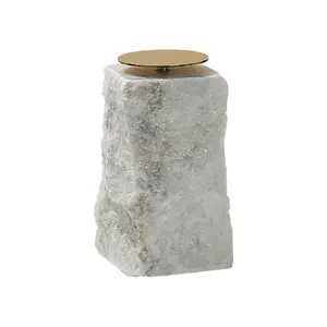 Faith Stone Best Looking White Marble Candle Holder Candlestick Holder Luxury Home Decoration