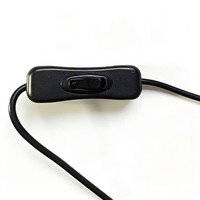 Kabel Daya DC dengan Sakelar Rocker, Kabel Daya Tembaga PVC 2 Inti dengan Steker Barrel untuk Kamera CCTV, Monitor LED, Router