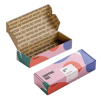 Boîte d'expédition cadeau en papier d'emballage de produit en carton mat pliable à conception personnalisée personnalisée avec insertion