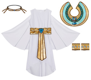 El más nuevo traje de Cosplay de Halloween, ropa de actuación en escenario, disfraces de <span class=keywords><strong>Faraón</strong></span> Egipcio para niño, vestidos de reina de Egipto para niña - Product Image 5