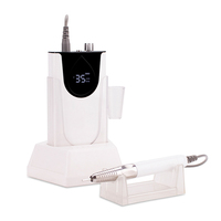 Perceuse à ongles professionnelle en aluminium portable 65W, machine électrique rechargeable pour le retrait du vernis gel acrylique