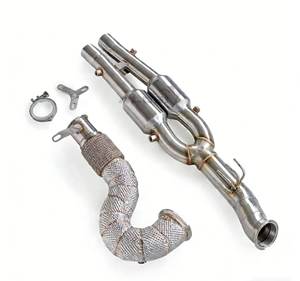 Pour <span class=keywords><strong>Cupra</strong></span> Formentor VZ5 2.5T 2015-2023 : Downpipe isolé, système d'échappement haute performance et économique, catalyseur 200 cellules - Product Image 3