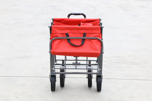 ล้อถอดได้ พับง่าย ปรับแต่งได้ OEM รถเข็นพับได้ ทุกสภาพพื้นผิว โครงเหล็กแข็งแรง ทนทาน เหมาะสำหรับเก็บของ ใช้กลางแจ้ง เดินทาง สวนสาธารณะ - Product Image 6