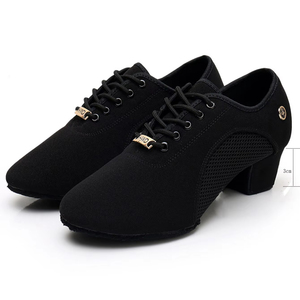 Moderno Tango Cha Cha <span class=keywords><strong>da</strong></span> donna <span class=keywords><strong>scarpe</strong></span> <span class=keywords><strong>da</strong></span> ginnastica comode suole in camoscio di cotone con suola morbida traspirante <span class=keywords><strong>tacco</strong></span> <span class=keywords><strong>basso</strong></span> 3cm per interni - Product Image 1