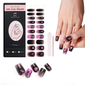 Kits de Uñas Postizas con Estampado de Camuflaje y Purpurina, Verde Militar, Estilo Vanguardista de Lujo en 3D - Product Image 4