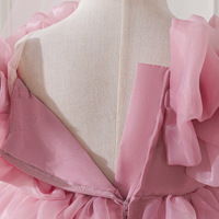 Robe d'été plissée sans manches en dentelle florale pour bébé fille, style princesse, ODM