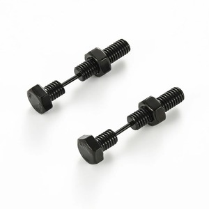 1 Par de Pendientes de Tornillo Hexagonal para Hombre y Mujer, Estilo Punk, Acero Inoxidable, Novedosos, para Fiesta, Rock, Joyería Gótica - Product Image 1