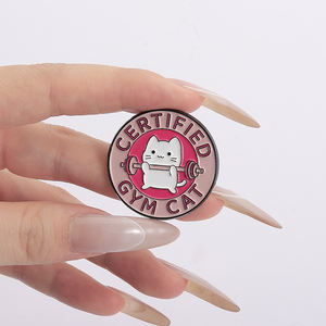 Gimnasio conejito esmalte Pin Fitness Animal broche lindo entrenamiento conejo solapa insignia joyería regalo para niños amigos a granel - Product Image 4