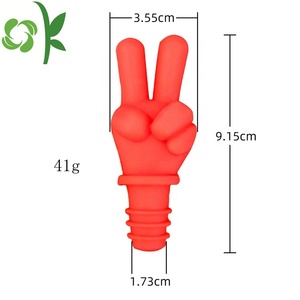 Oksilicone Hot Bán Nhà Máy Giá vui Silicone chai nút chai ngón tay hình dạng Silicone rượu vang nút chai Stopper Chất lượng cao Glass nút chai - Product Image 2