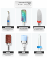 JMD-218 Ponceuse à ongles électrique intelligente transfrontalière, compacte, sans balais, haute puissance, polisseuse, limeuse, kit de manucure portable pour salon