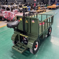 Chariot à plateaux électrique robuste pour le transport de palettes, chariot à plateaux pour usage industriel, construction en fer avec batterie 48V