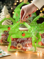 Pochette cadeau transparente personnalisée pour anniversaire, emballage de bonbons, sacs pour décorations de Noël