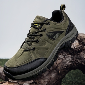 Zapatillas Retro <span class=keywords><strong>de</strong></span> Suela Gruesa Estilo Papá, Parte Superior <span class=keywords><strong>de</strong></span> Cuero Dividido, Suela <span class=keywords><strong>de</strong></span> <span class=keywords><strong>Goma</strong></span> Antideslizante con Absorción <span class=keywords><strong>de</strong></span> Impactos, Punta Puntiaguda, <span class=keywords><strong>Zapatos</strong></span> Casuales <span class=keywords><strong>para</strong></span> Toda Temporada - Product Image 4