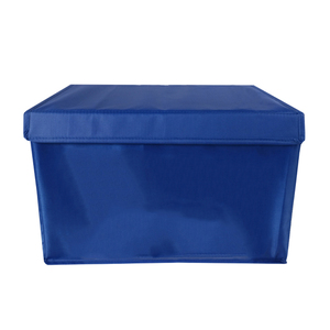 Boîte de rangement pliable <span class=keywords><strong>en</strong></span> <span class=keywords><strong>tissu</strong></span> bleu, cube <span class=keywords><strong>avec</strong></span> couvercles - Product Image 3