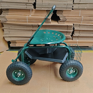 Garten-Rollwagen mit Stahlrahmen, Vierrad-Rollcontainer, 360-Grad-Drehsitz, OEM-anpassbar für Gartengeräte - Product Image 4