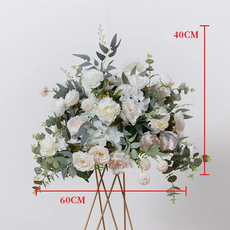 मध्य 60 सेमी सस्ते कृत्रिम फूलों की शादी टेबल रैक फूलों की आपूर्ति करते हैं