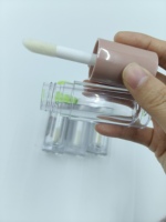 Tube de brillant à lèvres rond de 3 ml avec logo personnalisé et grand applicateur pour emballage cosmétique de gloss à lèvres – Vente en gros