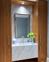 Dalle de marbre bleu Pallido de qualité supérieure, polie, sur mesure, pour îlot de cuisine, évier, meuble-lavabo, table à manger, villa, salle de bain, vente en gros, directement de l'usine