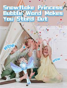 Chất Lượng Cao Công Chúa Ma Thuật Bong Bóng Cây Đũa Phép Bướm Thanh Nhựa Nhấp Nháy Súng Bong Bóng Đồ Chơi Cho Trẻ Em Với Ánh Sáng Âm Nhạc Cô Gái Bên - Product Image 3