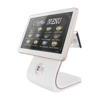 Terminal de point de vente tout-en-un 15,6 pouces Android 11.0 avec écran personnalisé, écran tactile capacitif 10 points, 4 à 6 ports USB, 4 Go de RAM, 128 Go de ROM