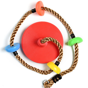 Outdoor Hanging Playground Disk Climbing Rope Swing Tree Disc Swing For Kids