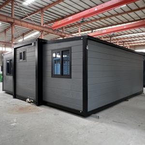บ้านคอนเทนเนอร์แบบขยาย<span class=keywords><strong>ได้</strong></span>ทันสมัย ทำจากเหล็กและแผ่นแซนวิช ขนาด 20 ฟุต บ้านสำเร็จรูปแบบพกพา วิลล่าเคลื่อนที่ - Product Image 1