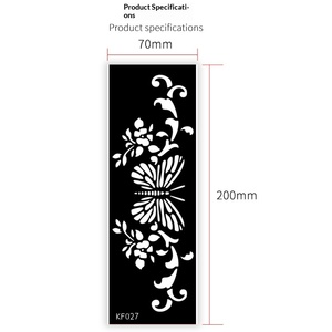 En gros, pochoir de tatouage éphémère ajouré pour animaux de compagnie, motif floral style Ins, pochoir autocollant de tatouage <span class=keywords><strong>Hanna</strong></span> - Product Image 5