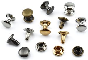 Đôi Hai Mặt Đinh Tán Kim Loại Dép Túi Trang Trí Nút Tròn - Product Image 2