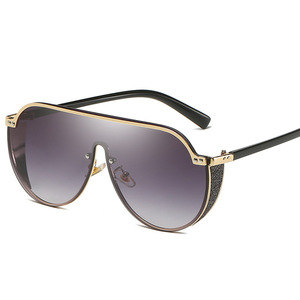Gafas de Sol de Moda 2021 para Hombre, Estilo Vintage, con Lentes Degradados Brillantes, Gafas de Sol Grandes de Metal con Lentes Degradados UV400 para Mujer - Product Image 3