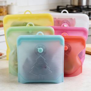 Bolsas de Silicona Reutilizables para Almacenamiento de Alimentos y Vino con Logotipo Personalizable, Contenedores Herméticos - Product Image 5