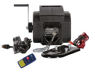 Portable <strong>Electric</strong> <strong>12V</strong> DC <strong>Winch</strong> 2000LB 3500LB 5000LB Remote Control Wire Rope Auto Boat Trailer - Product Image 1