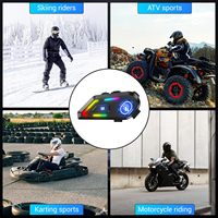 Casque de moto C5 avec interphone, haut-parleur, écouteurs, navigation GPS, téléphone sans fil, musique, appels, suppression du bruit, écouteurs Bluetooth