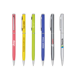 定制Logo多功能1.0毫米黑色墨水金属圆珠笔商务促销酒店笔礼品 - Product Image 4