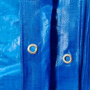 Bâche en PE imperméable bleue résistante au soleil avec tissu plastique traité anti-UV, toile poly pour couverture de camion, remorque, <span class=keywords><strong>auvent</strong></span> - Product Image 4