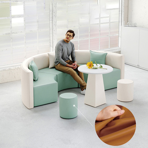 SF-47 Mobilier de bureau commercial moderne, canapé de réception, canapé de bureau en cuir, ensemble de canapés de bureau - Product Image 3