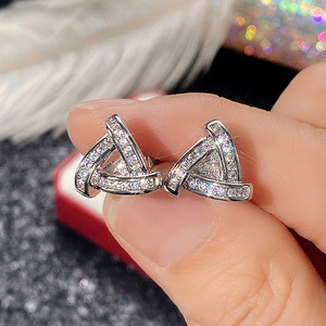 Orecchini a Perno Geometrici Triangolari per Donne, Orecchini con Pietra Trapezoidale, Gioielli di Moda Quotidiana - Product Image 6