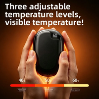 Chauffe-mains magnétique 2 en 1, chauffe rapidement, 3 réglages de température, chauffe-mains portable réglable avec aimant
