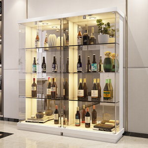 Vinoteca de Madera con Diseño Moderno y Cristal Templado Personalizado, Mueble de Exhibición de Vinos para el Hogar - Product Image 5