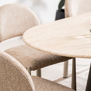 Sala da pranzo mobili da <span class=keywords><strong>tavolo</strong></span> 4 <span class=keywords><strong>6</strong></span> 8 <span class=keywords><strong>posti</strong></span> nordico di lusso moderno sinterizzato in pietra travertino <span class=keywords><strong>cucina</strong></span> tavoli da pranzo - Product Image 5