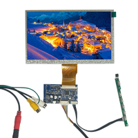 Panneau LCD TFT 7 "1024*600, 50 broches RGB, 500cd/m², Kit de module d'écran LCD industriel avec carte de commande de pilote, câbles de connexion