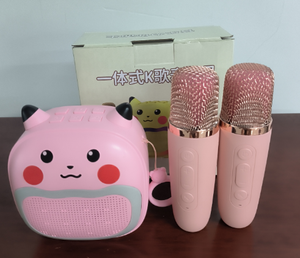 2025 hấp dẫn phim hoạt hình hình thông minh không dây <span class=keywords><strong>Microphone</strong></span> Loa RGB LED chiếu sáng BT thiết bị âm thanh Bộ khuếch đại Tủ nhựa - Product Image 5