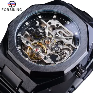 Forsining Tourbillion Military Mechanical Steampunk Design Mens Waterproof Automatic Sport Wrist Watch Top Brand Luxury