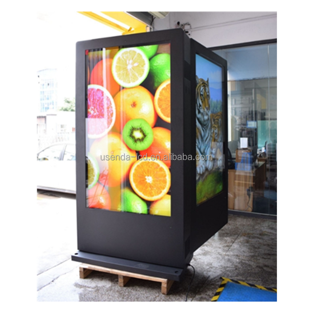65 75 86inch Floor Standing 3000nits 4000nits LCD Monitor Outdoor Street Kiosk Outdoor Advertising Led Display Digital Totem
