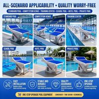 Blocs de départ pliables antidérapants de norme internationale pour les compétitions de natation, utilisation en piscine, matériau polyester portable et robuste