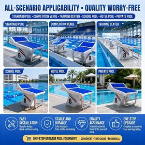 Bloques <span class=keywords><strong>de</strong></span> salida plegables antideslizantes estándar internacional para competiciones <span class=keywords><strong>de</strong></span> natación, uso en piscinas, portátiles, <span class=keywords><strong>de</strong></span> poliéster resistente - Product Image 2