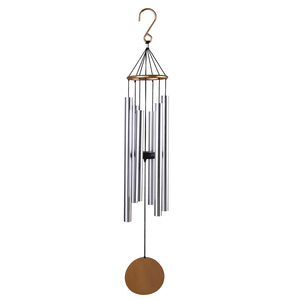 Estilo europeo 34 pulgadas jardín al aire libre decoración colgante 6 tubos de aluminio música campanas de viento regalo creativo inspirado atrapasueños - Product Image 4