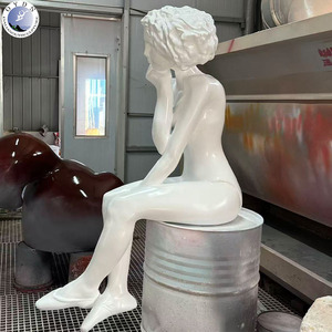 Statue d'<span class=keywords><strong>ange</strong></span> religieuse en fibre de verre sur mesure, directement de l'usine, pour la décoration d'églises et de jardins, utilisation extérieure - Product Image 5
