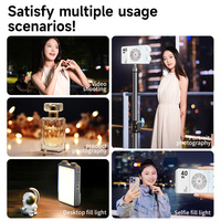 Éclairage de studio portable 40W à LED pleine couleur, température de couleur réglable, mini trépied, haute puissance, en plastique, alimenté par batterie