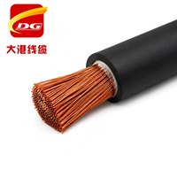 Câble de soudage flexible 10~240mm² en cuivre pur à 99,95% avec fils fins torsadés de 0,20mm, câble de batterie en caoutchouc, fournisseur OEM ODM d'usine
